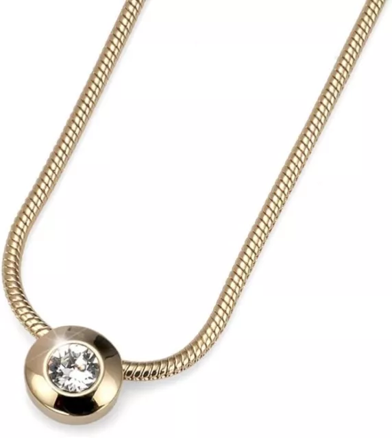 Oliver Weber Gold Pendant Chain Diamond Necklace Swarovski New