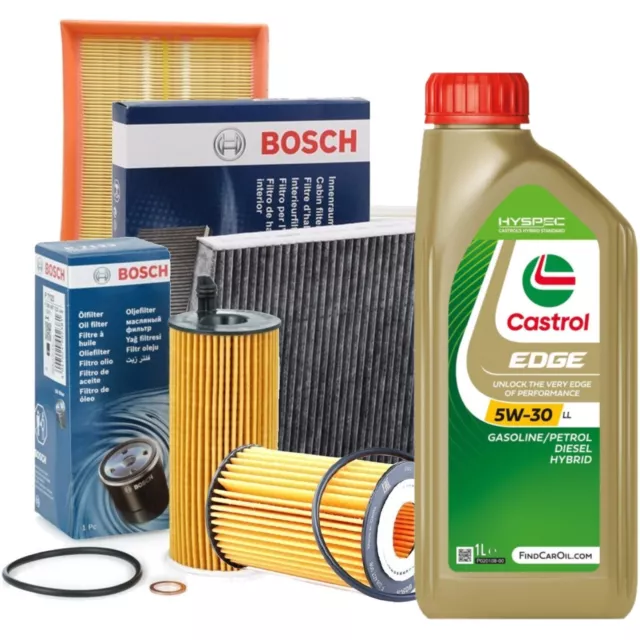 Kit tagliando audi a4 B8 8K 2.0 tdi filtri bosch + olio castrol  5w30 5lt