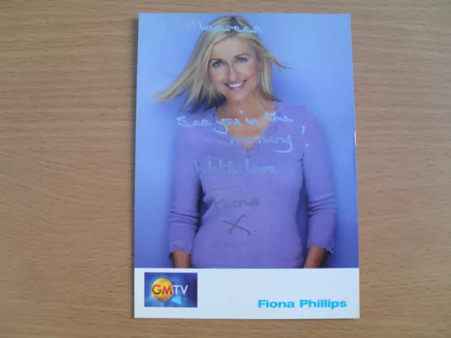 FIONA PHILLIPS - autographed picture signed by Fiona Phillips GMTV PRESENTER