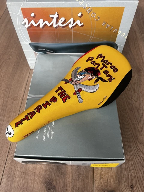 Selle De Vélo Italia Gel Pantani - Occasion, Rails Titane, Cuir, Pour Cyclisme