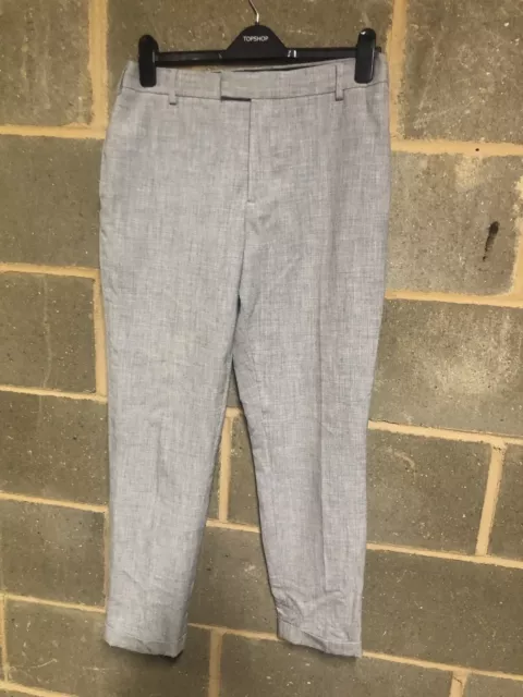 "H&M pantaloni sottili da uomo grigi vita 36"" legin 32""