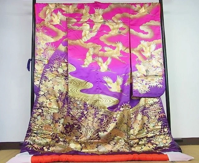 Japanese Kimono Uchikake Wedding Pure Silk  japan 284