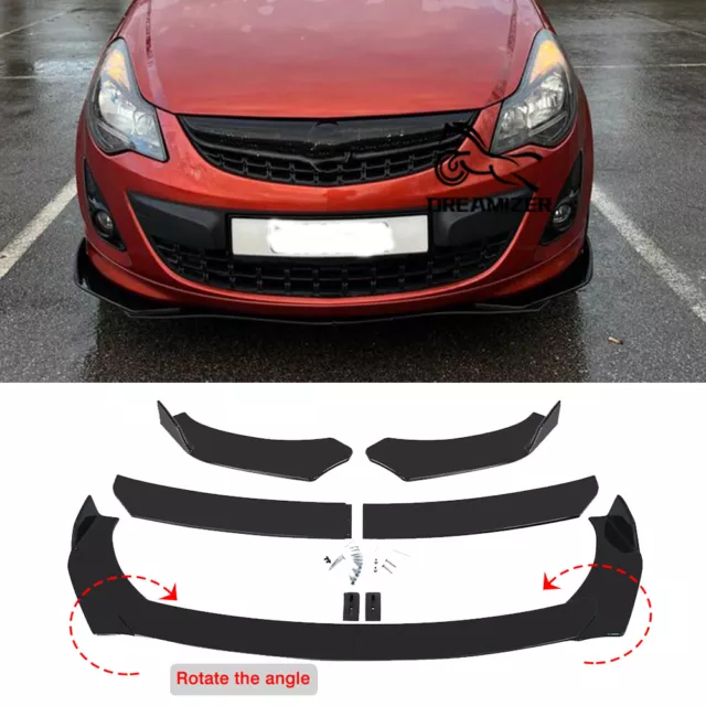 Für Vauxhall Corsa D VXR Frontansatz Spoilerlippe Stoßstangen Spoiler Schwarz