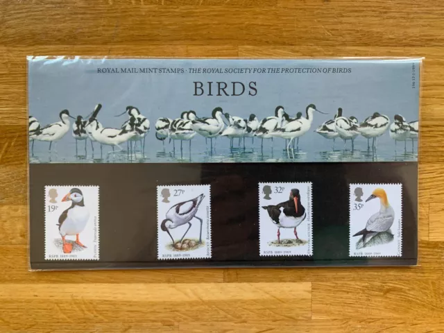 Gb 1989 Presentation Pack 196 Birds Puffin Oystercatcher Gannet Avocet