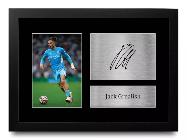 Jack Grealish A4 Manchester City Printed Autographed Picture for Football Fan