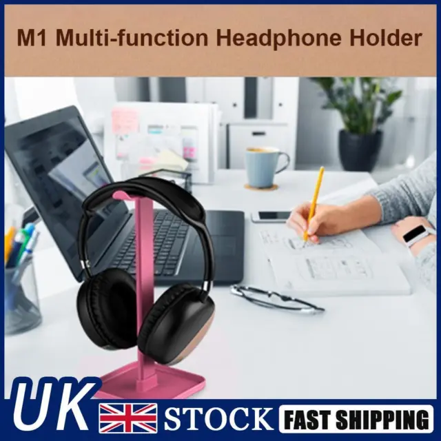 M1 Headphone Holder Hanger Earphone Desktop Display Stand Bracket (Pink)