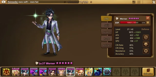 COMPTE SUMMONERS WAR europe gardien LD nat5 EUR 1.000,00 - FR