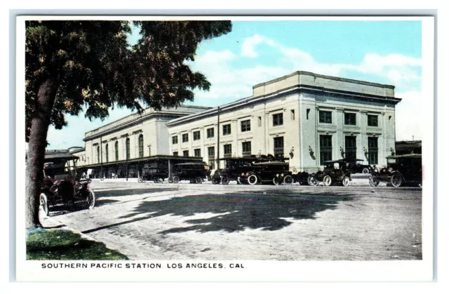 LOS ANGELES, CA ~ Southern Pacific RAILROAD STATION c1910s Depot Postcard