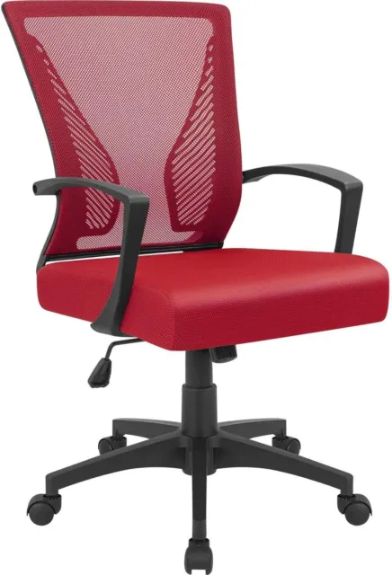 Office Desk Task Mesh Mid-Back Computer Swivel Rolling Height Adjustable Chair