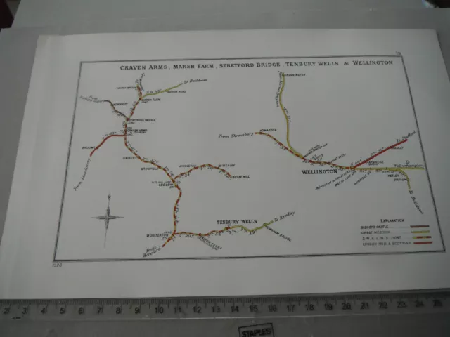 Wells Marsh Farm Wellington Ketley Craven Arms Ludlow Tenbury Railway Map 1928