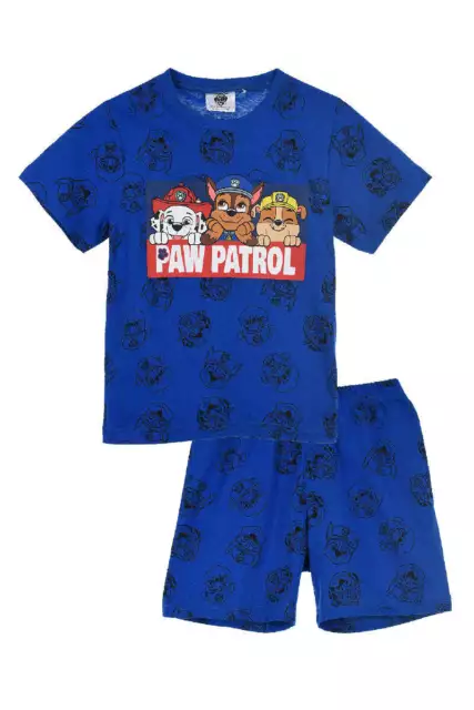 Paw Patrol Jungen Schlafanzug kurzer Pyjama Blau