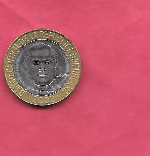 Dominican Republic Km88 2002 Uncirculated-Unc Mint-Bu Old Vintage 5 Peso Coin