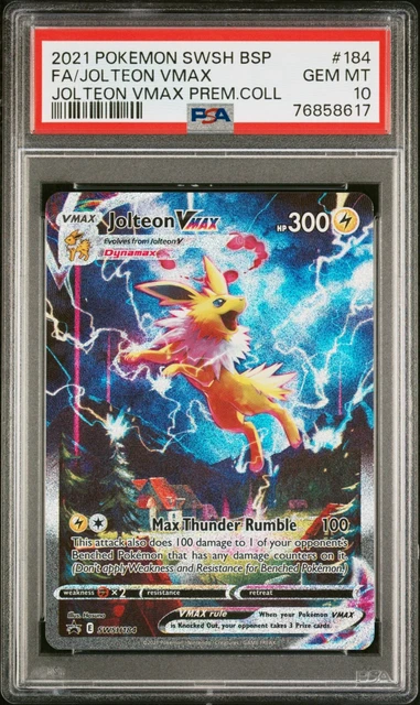 Jolteon VMAX 003/004 SP4 – Japanese Pokemon Card, Full Art Holo, Sword & Shield, Ungraded Near Mint
