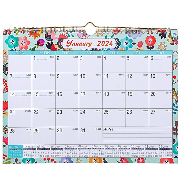 MONTHLY WALL CALENDAR Hanging 20232024 Desk Calendars Wired 20.42