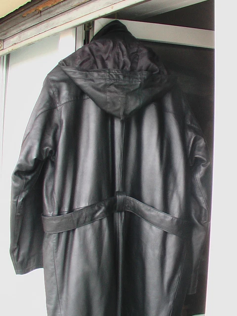 Caban En Cuir De Renne Véritable Brandt - Taille 52, Noir, Neuf Sans étiquettes, Fabriqué En Finlande