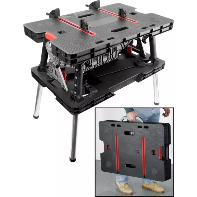 Folding Work Bench Foldable Workbench Portable Wood Bench Work Clamping Worktop