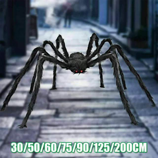 Riesen Spinne Tarantula Plüsch Schwarz Halloween Deko Geisterhaus Horror