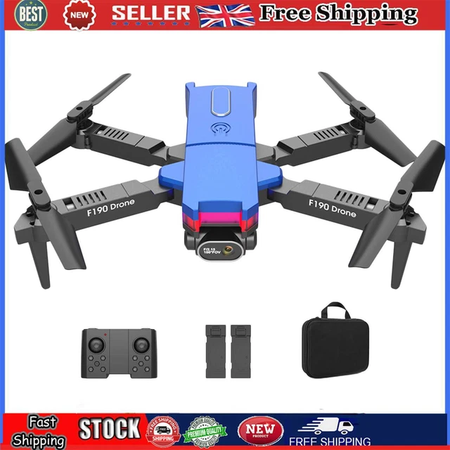 Drone de radiocontrol WL/RC F190 4K HD cámara única avión FPV con 2 baterías (azul)
