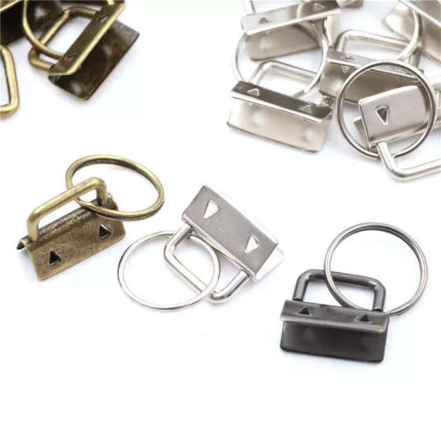 10X Key Fob Hardware keychain Split Rings Wrist Wristlet Cotton Tail Clip DI'LN