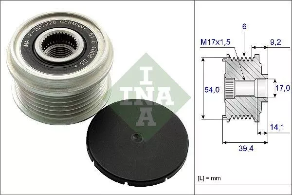 535015110 Ina Dispositivo Ruota Libera Alternatore Per Alfa Romeo Citroen Fiat