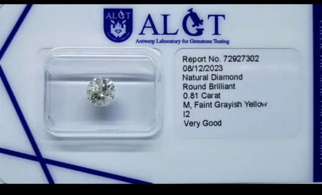 Diamante naturale taglio brillante certificato.