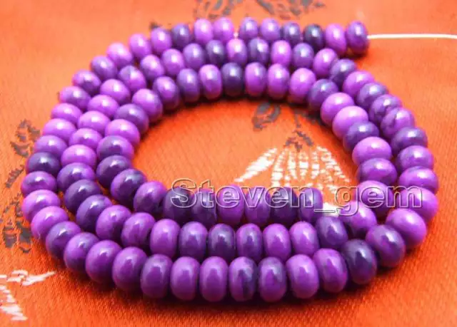 4*6mm Purple Rondelle Natural Sugilite Beads for Jewelry Making DIY Strand 15''