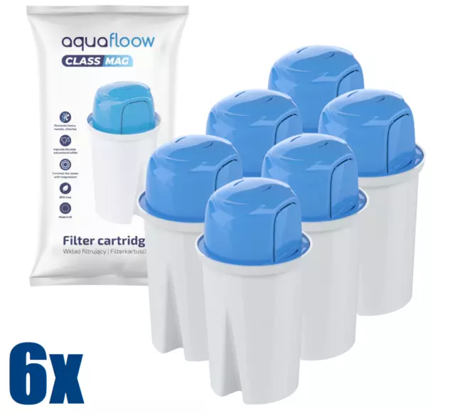 6x AquaFloow Magnesium cartouches filtrantes remplacement de Dafi Brita Classic