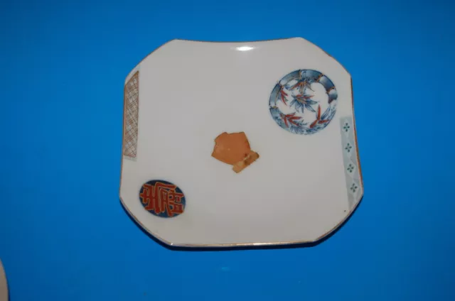 JAPAN LATE DISH Octagonal Ceramic Asian Design Minimalist Nature Print ...
