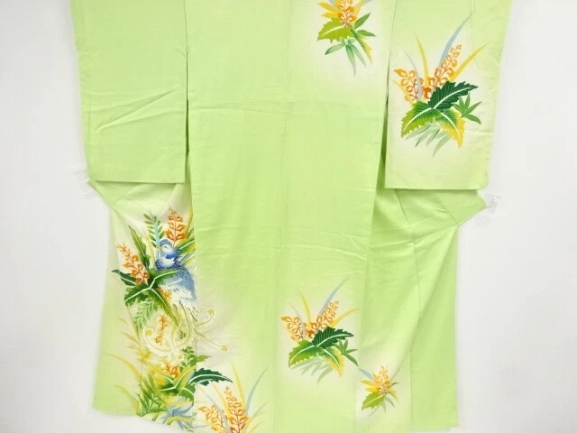 36181# Japanese Kimono / Kimono / Embroidery / Phoenix & Plants
