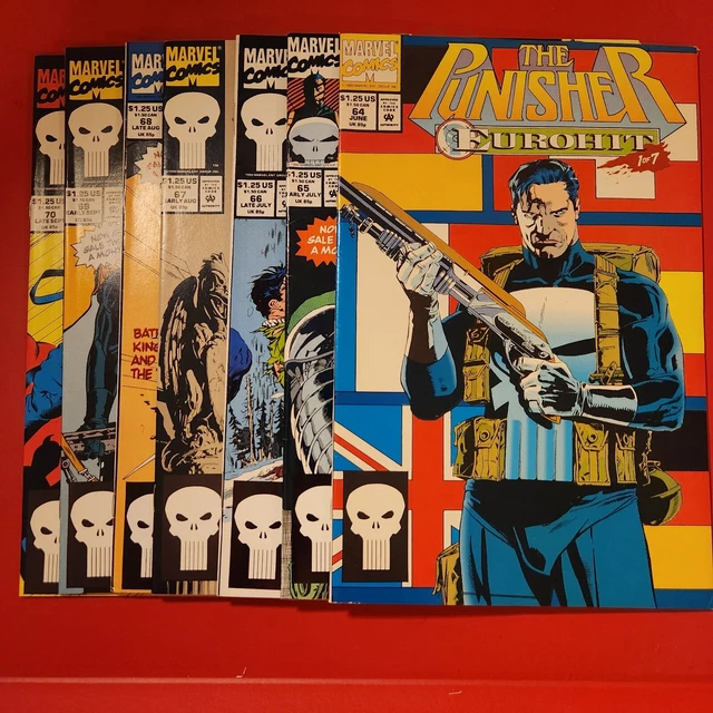 The Punisher: Eurohit #64-#70 1992 Marvel Comic Books VF Complete set 1-7