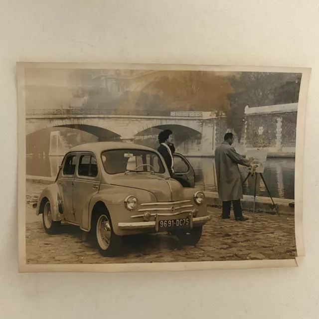 Vintage Renault 4CV Car Factory Press Photo Photograph Renault 4 CV Automobile