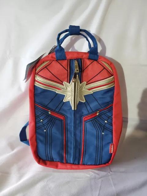 NEW Disney Store Captain Marvel Reversible Kids Backpack Tote Bag Purse Handbag