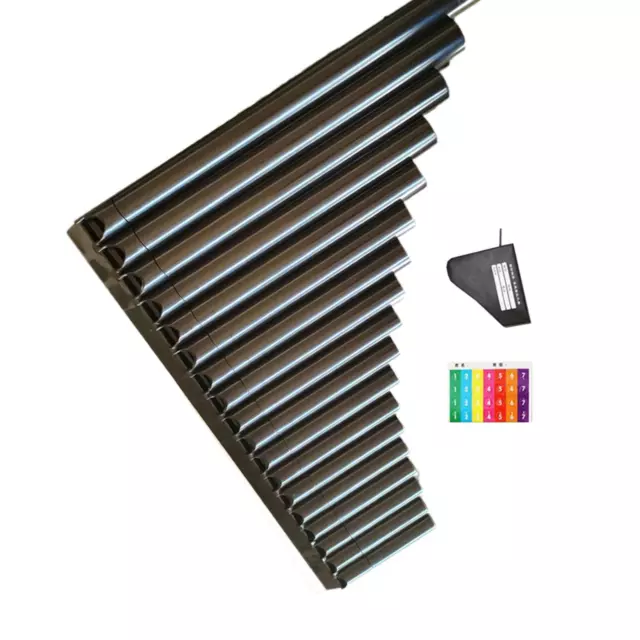 Pan Flute C Tone 18 Pipes Handmade with Music Note Sticker and Carry Bag