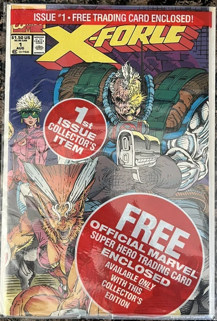 X-Force #1 (Marvel, August 1991) UNOPENED DEADPOOL CARD ENCLOSED