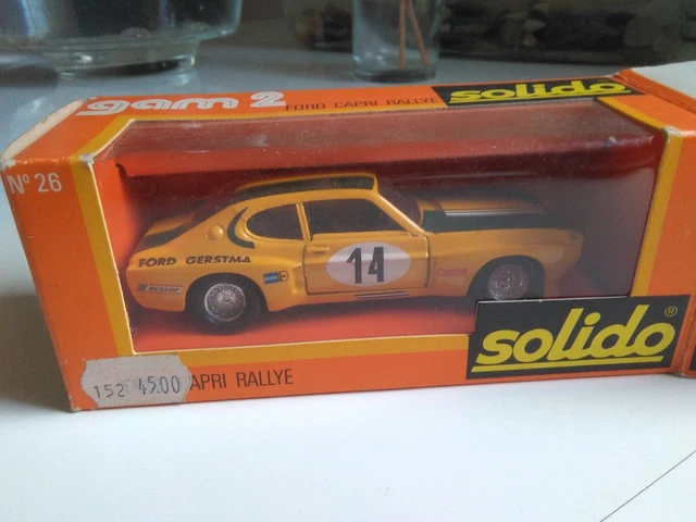 Miniature Solido GAM 2 - Ford Capri Rallye N°26, échelle 1/43, Bleue