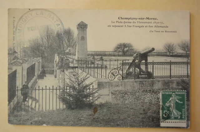 CPA ""CHAMPIGNY SUR MARNE - La Platforme du Monument 1870-71
