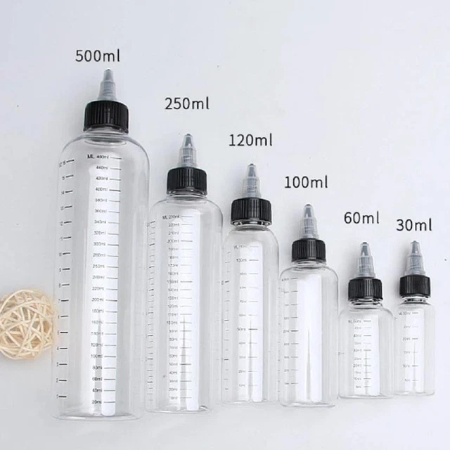 5 Stck. 30/60/100/120/250/500ml Leere Flaschen Tropferflasche mit Twist,