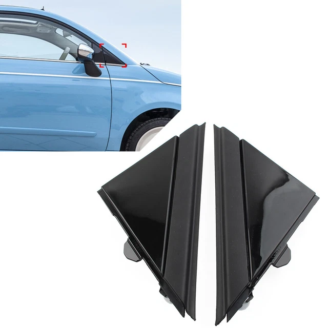 Copertura Per Bandiera Specchio Portiera Dell'auto Nera Opaca Copertura Triangolare Per Modanatura Per FIAT 500 2012-2019 1SD00KX7AA 1SJ85KX7AA Alloggiamento Specchietto Retrovisore ( Misurare : lato