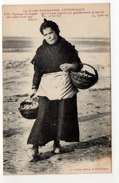LA NORMANDIE PITTORESQUE - Manche - CPA 50 - Pecheuse de Coques - Costume