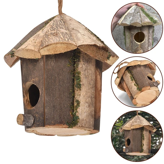 Nichoir Oiseaux Bois Éco-Chic FAUNO – Abri Naturel Pour Hirondelles, Moineaux, Canaris Et Nymphes