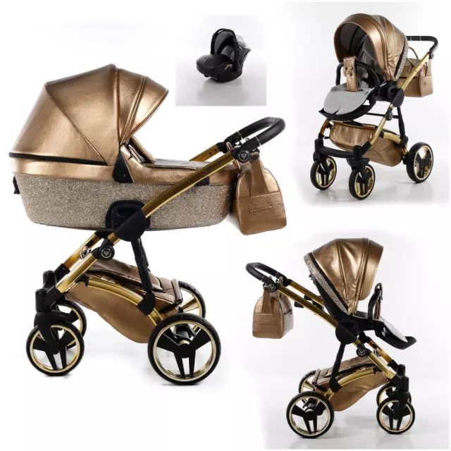 Kinderwagen Junama Glitter Babyschale Isofix Auswahl by Lux4Kids