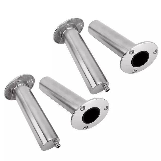 YaeMarine 4-Pack Heavy Duty Stainless Steel 316 Deluxe Rod Holders with Drain...