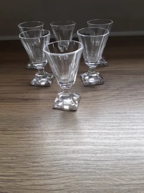 Lot 6 verres cave à liqueur cristal de Baccarat (prix des 6 verres)