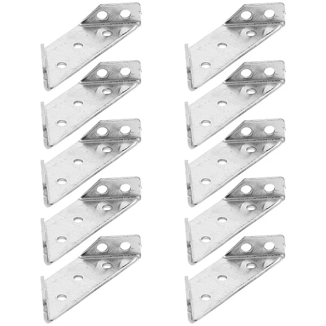 10 pz codice angolo fissato su tre lati 6,9 x 3 x 2,3 cm acciaio inossidabile