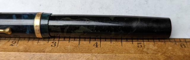 Carter's 5117 blue vintage fountain pen oversized 14k gold nib 2