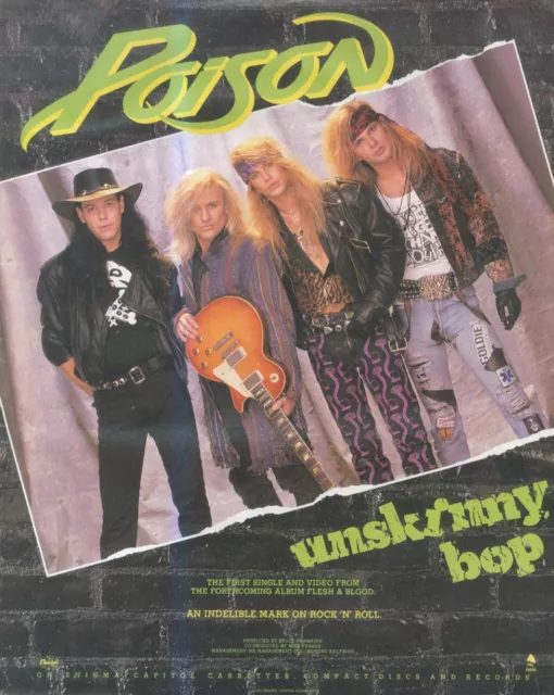 Framed Picture/Advert 13X11 Poison : Unskinny Bop