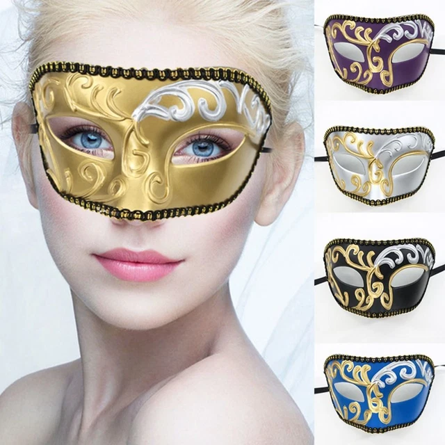 PLASTIC EYE MASK Halfface Masquerade Mask Half Face Mask Gentleman EUR
