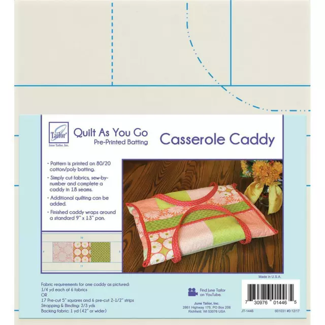 June Tailor - Quilt As You Go - Casserole Caddy