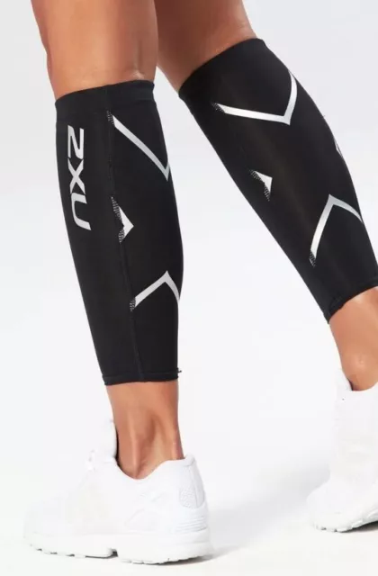 2XU Graphic Logo Flexible Breathable Compression Calf Guards XL REF A14