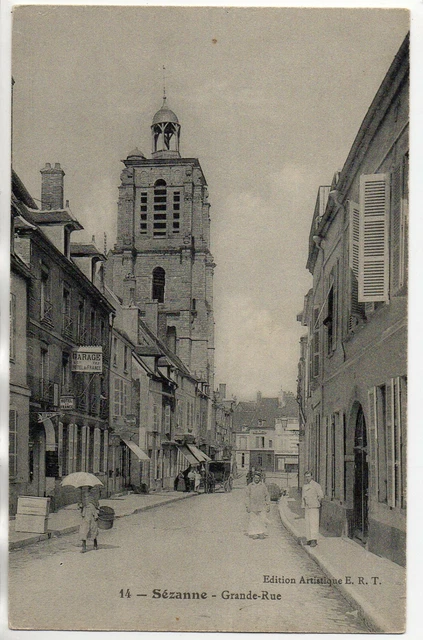 SEZANNE - Marne - CPA 51 - la Grande rue - Hotel de france